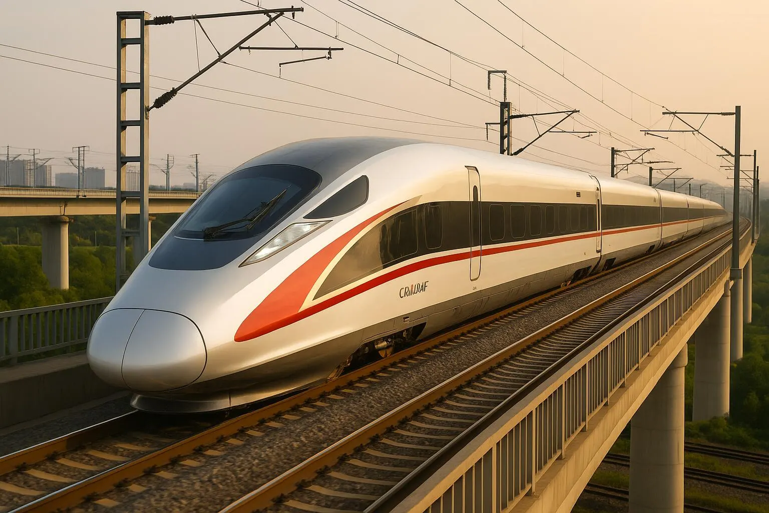 A high-speed train journey included in a Chengdu travel route