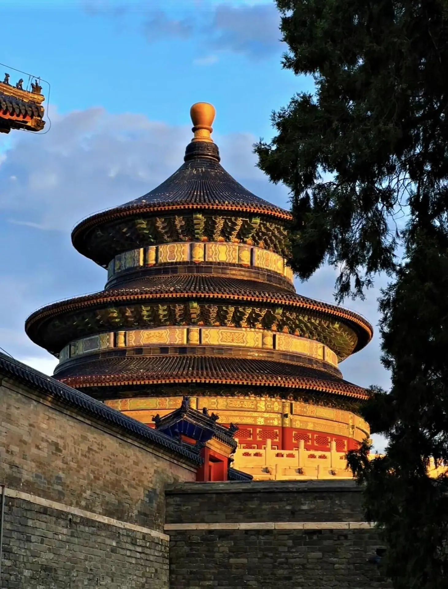 Architectural detail inside Beijing's Temple of Heaven park