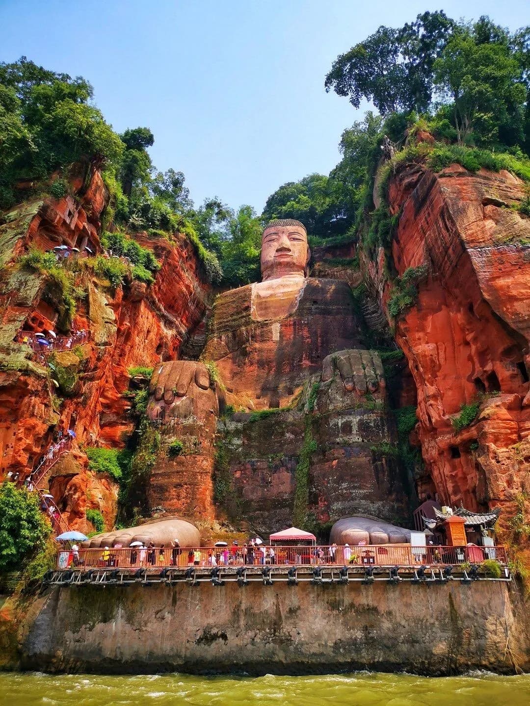 The Leshan Giant Buddha viewed from below