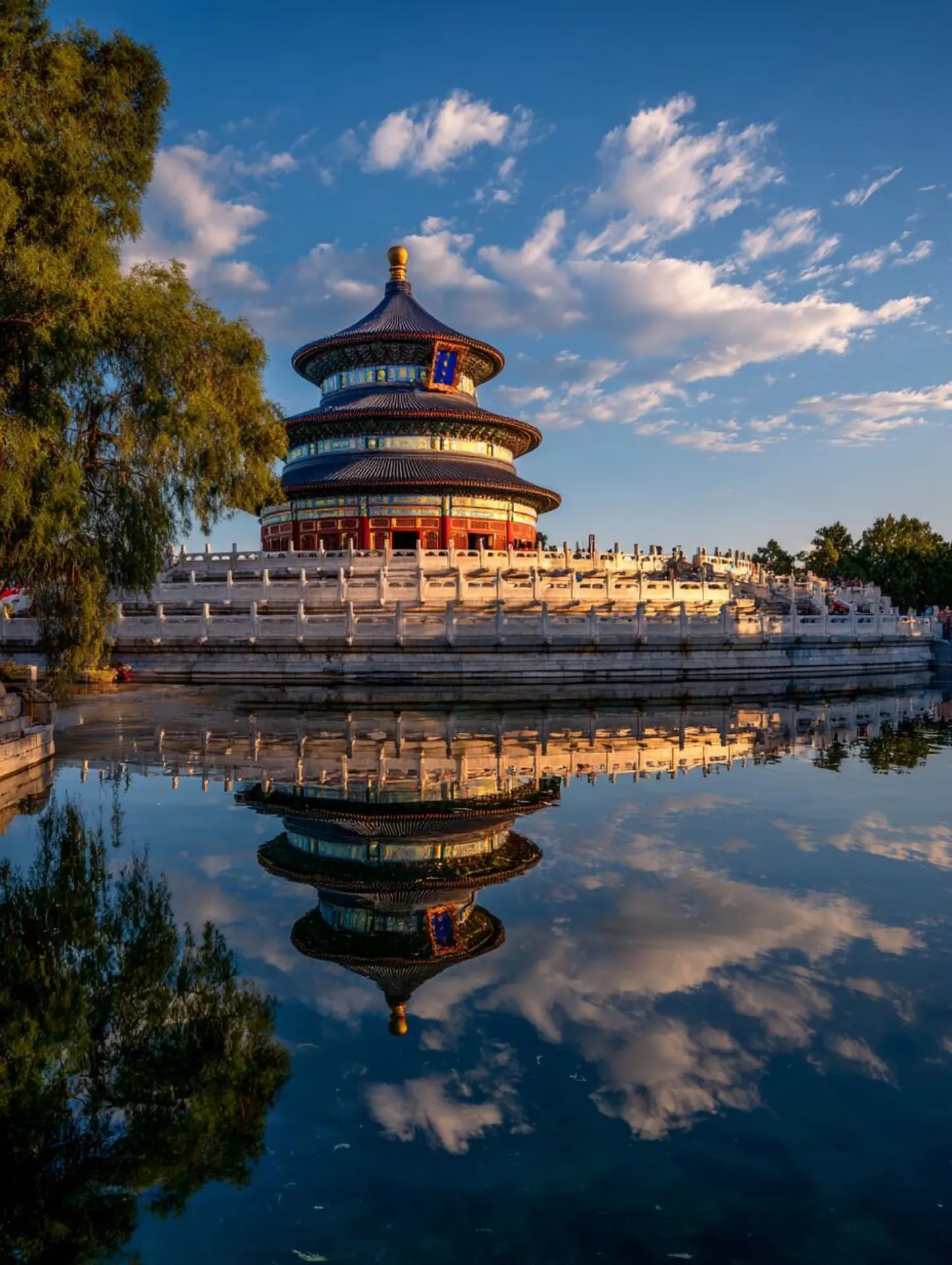 The Temple of Heaven reflected in water during a Beijing visit